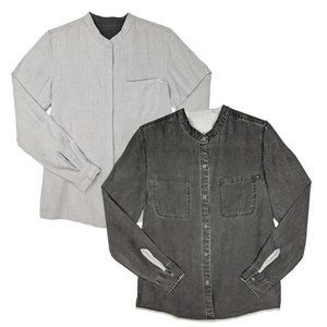 Dubai Reversible Long Sleeve Snap-Up Shirt